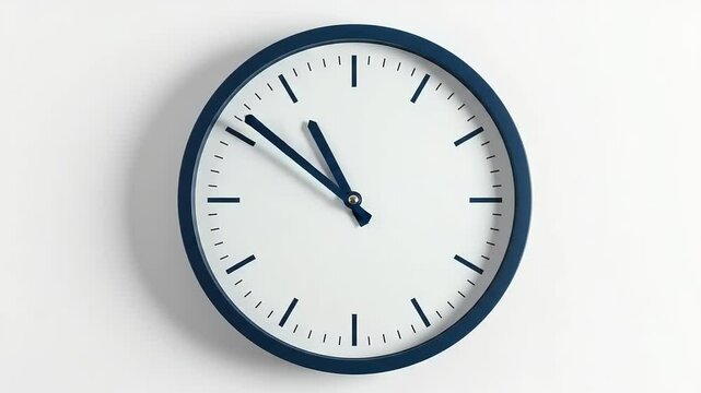 Time Lapse: Close-Up View of a Wall Clock Showing the Passing of Time