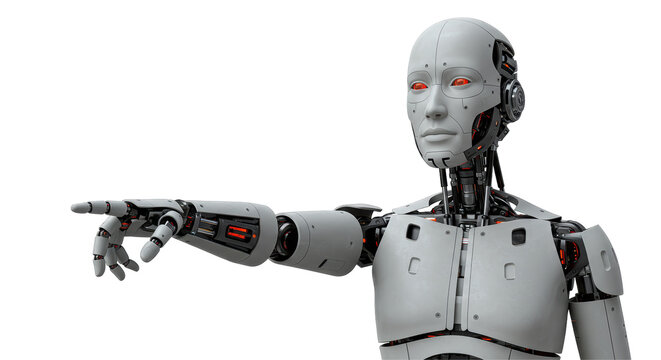 Isolated pointing robot - Powered by Adobe