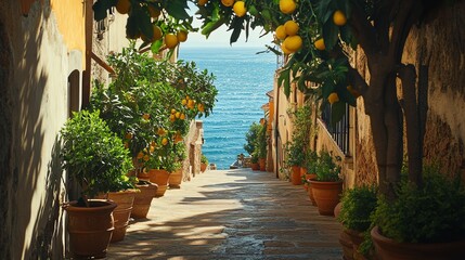 Fototapeta premium street in the city of crete greece