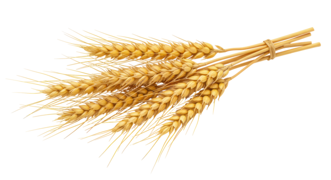 Isolated bundles of golden wheat