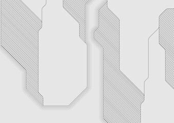 Abstract grey futuristic linear technology background. Minimal hi-tech elements for web design, brochure, template and covers. Vector design
