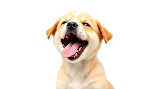 Joyful Puppy Laugh Cute Dog's Playful Smile, Happy Pet Meme Expression, Cheerful Animal Humor
