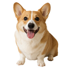corgi sitting isolated on a white background.