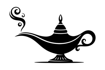 Aladdin magic lamp vector illustration graphic