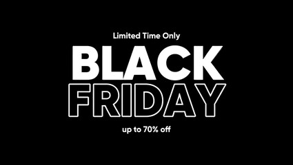 Fototapeta premium Black Friday Sale Limited Time Offers, Up to 70% Off, Huge Discounts, Shop Now!