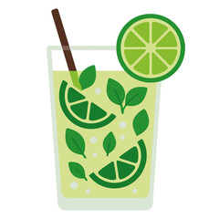 Mojito cocktail illustration