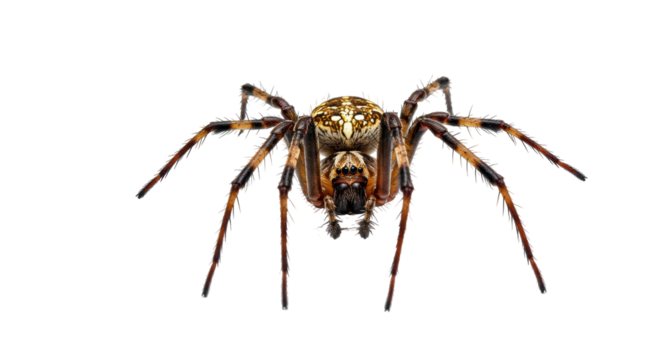 Isolated Spider with Detailed Pattern