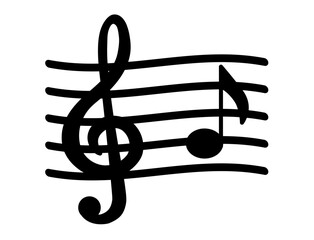 Music Icon 14A Score in G clef