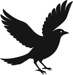 vector illustration of a Black Cowbird