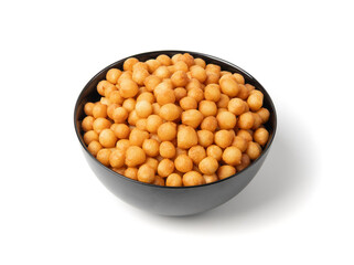 Small pastry balls, fried crispy wheat soup pearls, salad egg puffs or choux pastry