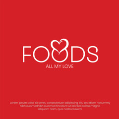 Foods All My Love Logo Design