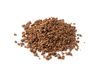 Chocolate Granola Pile Isolated, Cocoa Muesli Breakfast, Crunchy Cereals, Oatmeal Muesli
