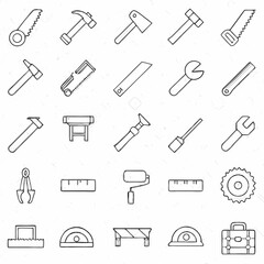 tools icons set