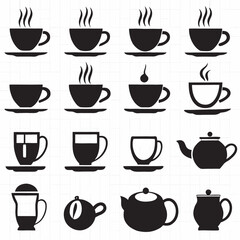 set of coffee cups