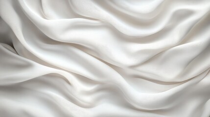 Obraz premium A beautiful draping of white fabric creates a soft and elegant texture, evoking a sense of purity and sophistication, perfect for fashion or interior design applications.