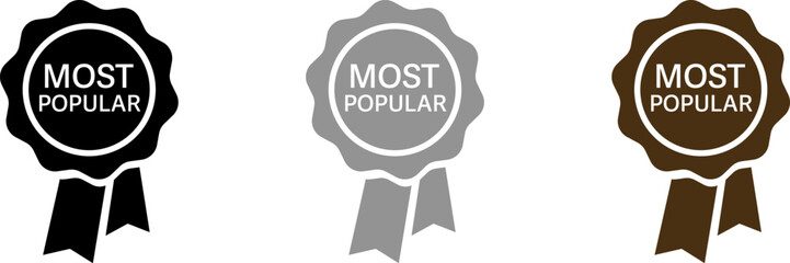 Most Popular Rubber Stamp Seal. Vector illustration