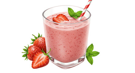 Isolated strawberry smoothie