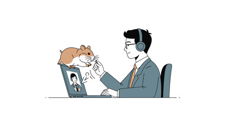 Remote Work Hamster: Online Meeting Disruption