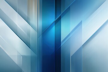 Futuristic business background with glass panels and growth arrows in blue
