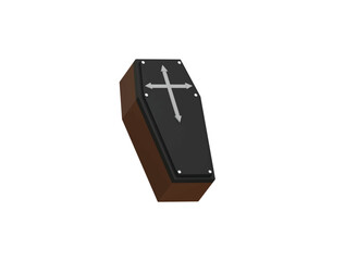 dead body box icon 3d illustration render