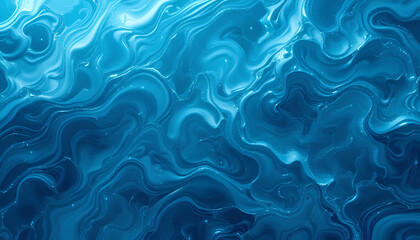 Fototapeta premium Abstract Blue Fluid Marble Texture – Liquid Ink Flow Background