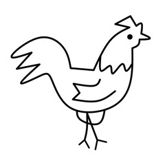 Chicken Vector Line