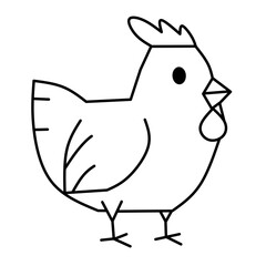Chicken Vector Line