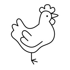 Chicken Vector Line
