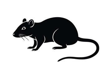 Obraz premium Rat with creepy eyes and spooky expression vector art illustration