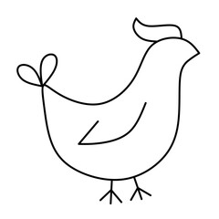Chicken Vector Line