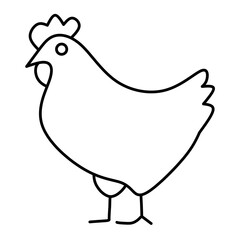 Chicken Vector Line
