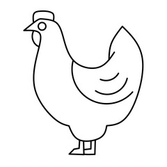 Chicken Vector Line