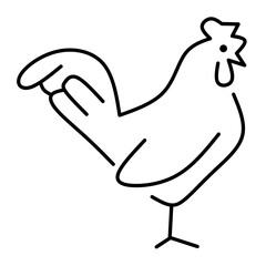 Chicken Vector Line © Candra