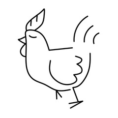 Chicken Vector Line