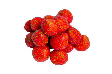 Ein Stapel frischer roter Erdbeeren
