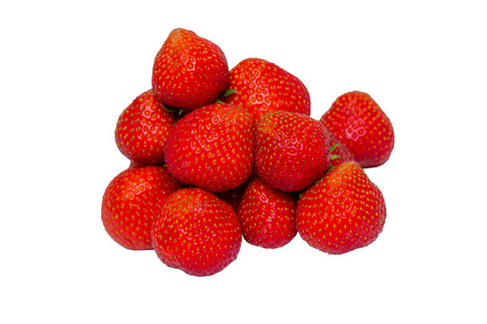 Ein Stapel frischer roter Erdbeeren