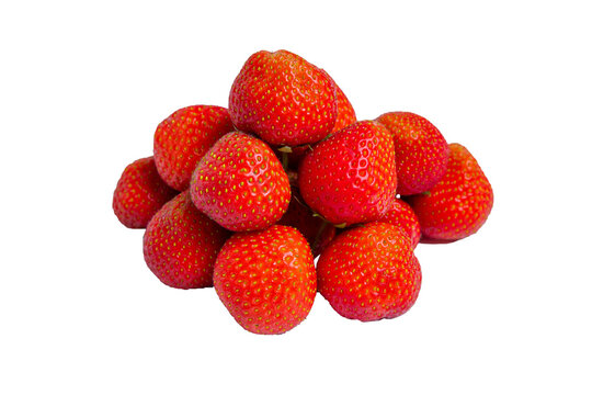Ein Stapel frischer roter Erdbeeren