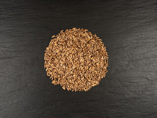 Milk thistle seeds, silybum marianum grains, dry blessed milkthistle fruits, variegated thistle kernels