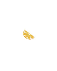 Watercolor illustration of a single lemon slice