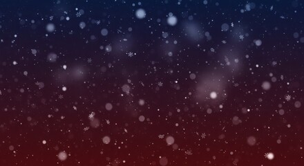 Mesmerizing Winter Snowfall Abstract Background of Falling Snowflakes