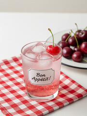 glass of cherry juice