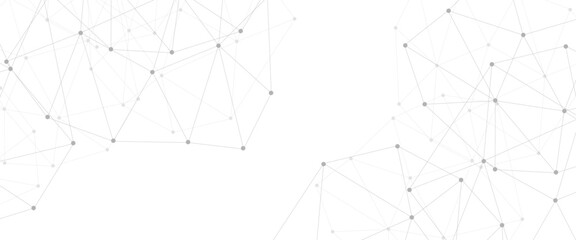 Abstract plexus background with connecting dots and lines. Global network connection 