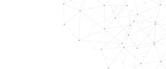 Abstract plexus background with connecting dots and lines. Global network connection 