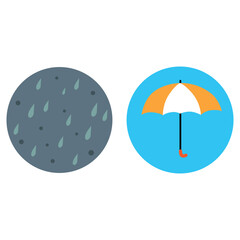 umbrella and rain