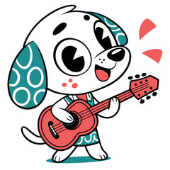 Cute Dog Illustration Vector