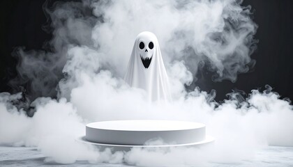 Spooky spectre amidst clouds product display