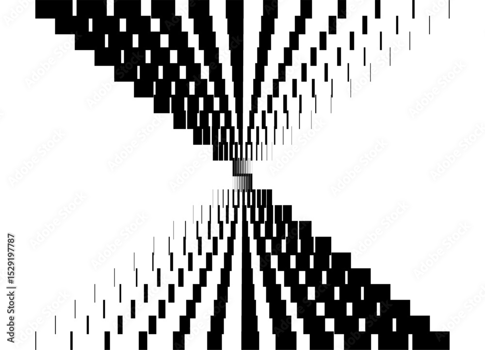 Poster technological vector pattern of black pixels on a white background. modern design element. vector di