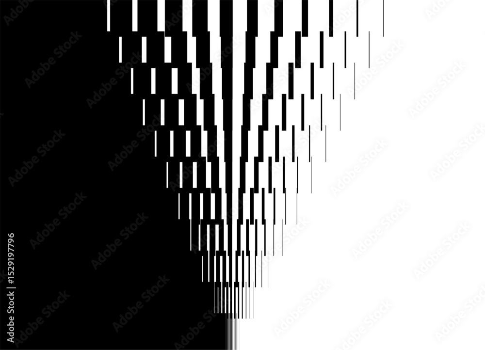 Aufkleber vector transition from black to white. technological vector pattern of abstract pixels. modern digit