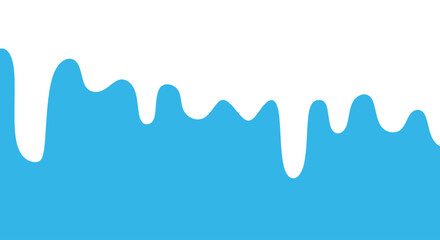 Dripping milk flows down. Drop and splashing cream or yogurt. Packaging with abstract printing for dairy products