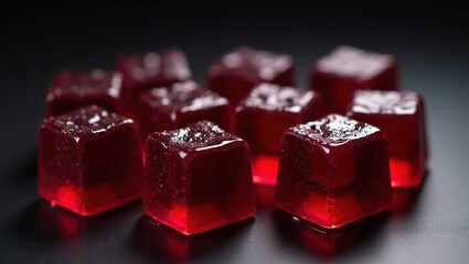 red cubes on black background